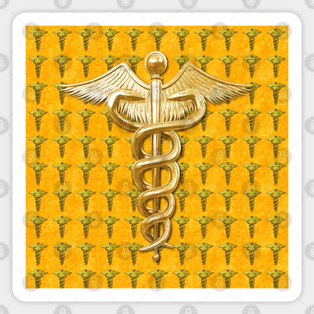 Gold Medical Profession Symbol Sticker by Packrat